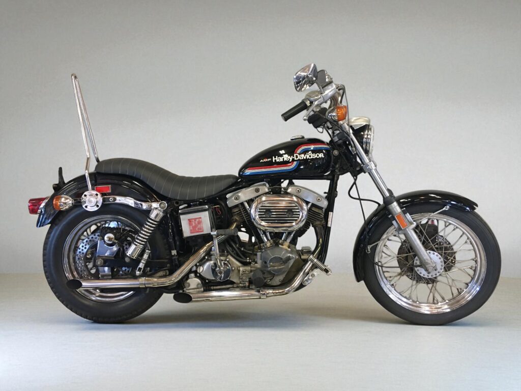 希少 00s Harley Davidson スカル フレイム 2XL USA製 1975 MATCHING NUMBERS HARLEY DAVIDSON FX SUPER GLIDE SHOVELHEAD